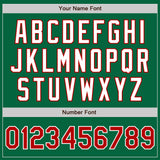 Custom Kelly Green Red-White Authentic Baseball Jersey
