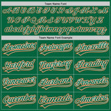 Custom Kelly Green White-Orange Authentic Baseball Jersey