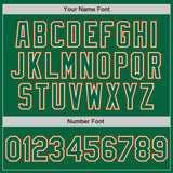 Custom Kelly Green White-Orange Authentic Baseball Jersey