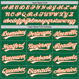 Custom Stitched Kelly Green White-Orange Baseball Pullover Sweatshirt Hoodie