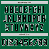 Custom Stitched Kelly Green Black-White Baseball Pullover Sweatshirt Hoodie