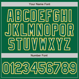 Custom Kelly Green White-Gold Authentic Baseball Jersey
