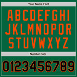 Custom Kelly Green Black-Orange Authentic Baseball Jersey