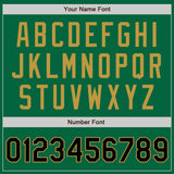 Custom Kelly Green Black-Old Gold Authentic Baseball Jersey