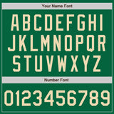 Custom Stitched Kelly Green Cream Baseball Pullover Sweatshirt Hoodie