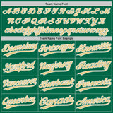 Custom Kelly Green Vegas Gold-White Authentic Baseball Jersey