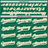 Custom Kelly Green White-Vegas Gold Authentic Baseball Jersey