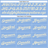 Custom Light Blue Cream Authentic Baseball Jersey