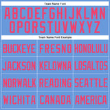 Custom Light Blue Neon Pink Mesh Authentic Throwback Baseball Jersey