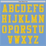 Custom Light Blue Yellow Authentic Baseball Jersey