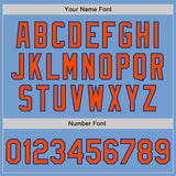 Custom Light Blue Orange-Royal Authentic Baseball Jersey