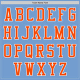 Custom Light Blue Orange-White Authentic Baseball Jersey