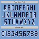 Custom Light Blue Navy-White Authentic Baseball Jersey