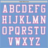 Custom Light Blue White-Pink Authentic Baseball Jersey