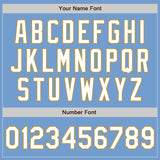 Custom Light Blue White-Old Gold Authentic Baseball Jersey