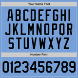 Custom Light Blue Black Authentic Throwback Basketball Jersey