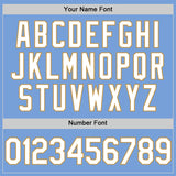 Custom Light Blue White-Old Gold Authentic Throwback Basketball Jersey