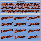 Custom Light Blue Black-Orange Authentic Throwback Basketball Jersey