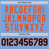 Custom Light Blue Black-Orange Authentic Throwback Basketball Jersey