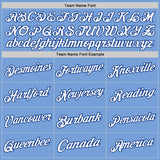 Custom Light Blue White-Royal Authentic Throwback Basketball Jersey