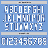 Custom Light Blue White-Royal Authentic Throwback Basketball Jersey