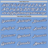 Custom Light Blue White-Navy Authentic Throwback Basketball Jersey