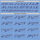 Custom Light Blue Red White-Royal Authentic Baseball Jersey