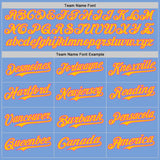 Custom Light Blue Yellow-Pink Authentic Baseball Jersey