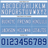 Custom Light Blue Royal-White Authentic Football Jersey