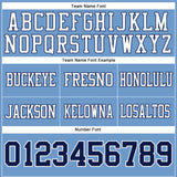 Custom Light Blue Navy-White Authentic Football Jersey