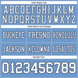 Custom Light Blue White-Navy Authentic Football Jersey