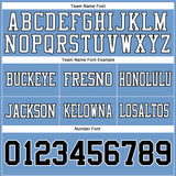 Custom Light Blue Navy-White Authentic Football Jersey