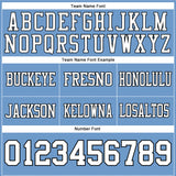Custom Light Blue White-Black Authentic Football Jersey