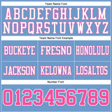 Custom Light Blue Pink-White Authentic Football Jersey