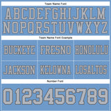 Custom Light Blue Gray-Steel Gray Authentic Football Jersey