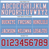 Custom Light Blue Cardinal-White Authentic Football Jersey