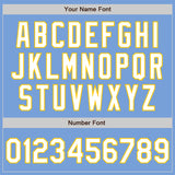 Custom Stitched Light Blue White-Yellow Baseball Pullover Sweatshirt Hoodie