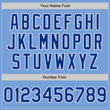 Custom Stitched Light Blue Royal-White Baseball Pullover Sweatshirt Hoodie