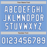 Custom Stitched Light Blue White-Royal Baseball Pullover Sweatshirt Hoodie