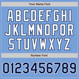 Custom Light Blue Navy-White Authentic Baseball Jersey