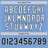 Custom Light Blue Black-White Authentic Baseball Jersey