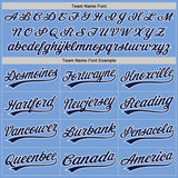 Custom Stitched Light Blue Navy-White Baseball Pullover Sweatshirt Hoodie