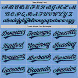 Custom Stitched Light Blue Navy Gray-Teal Baseball Pullover Sweatshirt Hoodie