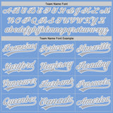 Custom Light Blue Gray-White Authentic Baseball Jersey