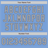 Custom Stitched Light Blue Gray-Steel Gray Baseball Pullover Sweatshirt Hoodie