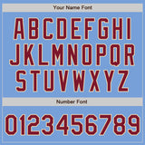 Custom Stitched Light Blue Crimson-Cream Baseball Pullover Sweatshirt Hoodie