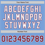 Custom Light Blue Crimson-White Authentic Baseball Jersey