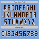 Custom Stitched Light Blue Brown-White Baseball Pullover Sweatshirt Hoodie