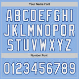 Custom Light Blue White Royal-Red Authentic Baseball Jersey