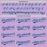 Custom Light Purple Royal-White Authentic Baseball Jersey